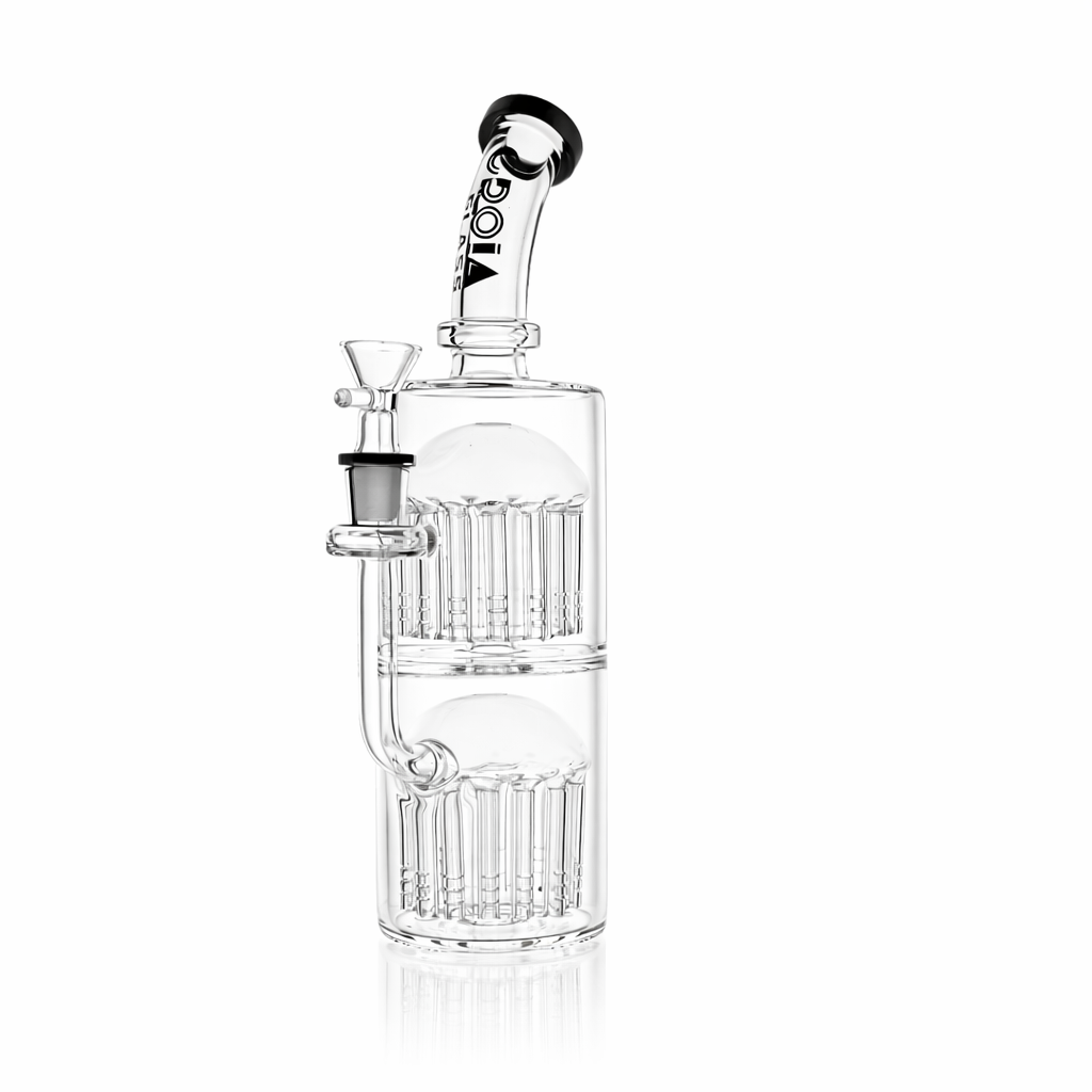 double tree percolator filtration system scientific glass bong