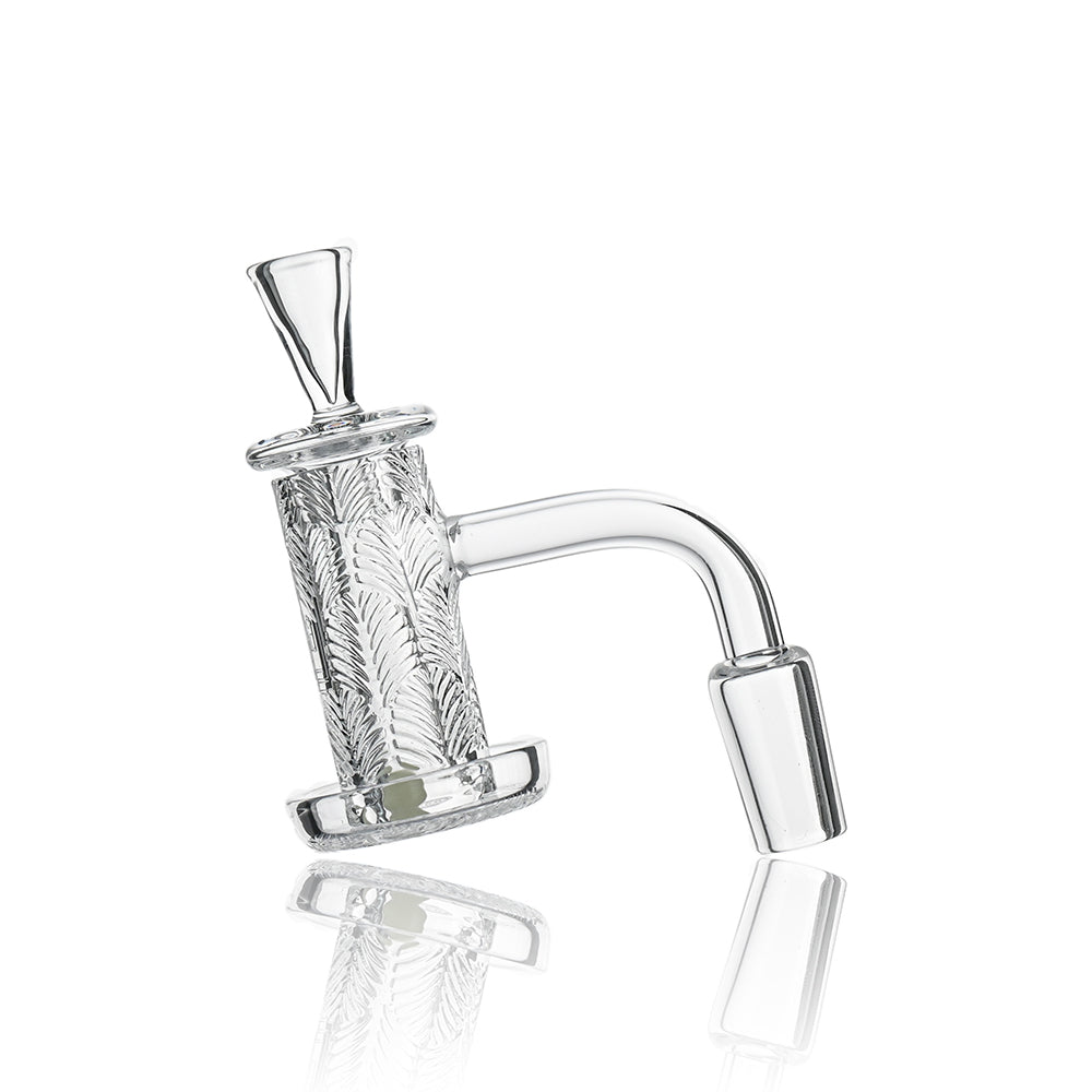 Etched Quartz Terp Slurper Set – Full Weld, Vacuum-Style Airflow, Complete 4-Piece Kit,14mm 90°