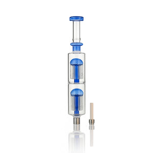 12 Inch Double Chamber Tree Perc Nectar Collector – Dual Diffusion Ceramic Tip Dab Straw - Croia Glass