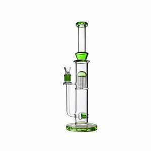 17" Dual-Perc Glass Bong – Tree Perc + Triple Inline, 18mm Bowl - Croia Glass