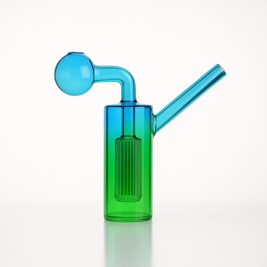 🌈 4 inch Gradient Cylinder Oil Burner Pipe – Mini Tree-Percolator Glass Bubbler - Croia Glass
