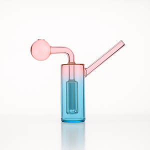 🌈 4 inch Gradient Cylinder Oil Burner Pipe – Mini Tree-Percolator Glass Bubbler - Croia Glass