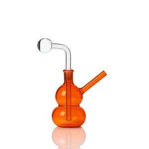 🥒 5 inch Gourd Oil Burner Rig – Soft Double-Bubble Mini Glass Rig - Croia Glass