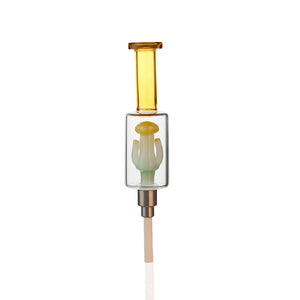 🍄 7.5" Mushroom Perc Nectar Collector – Borosilicate Dab Straw w/ 14mm Ceramic Tip - Croia Glass