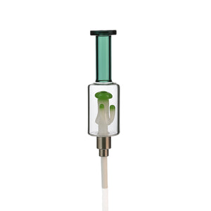 🍄 7.5" Mushroom Perc Nectar Collector – Borosilicate Dab Straw w/ 14mm Ceramic Tip - Croia Glass