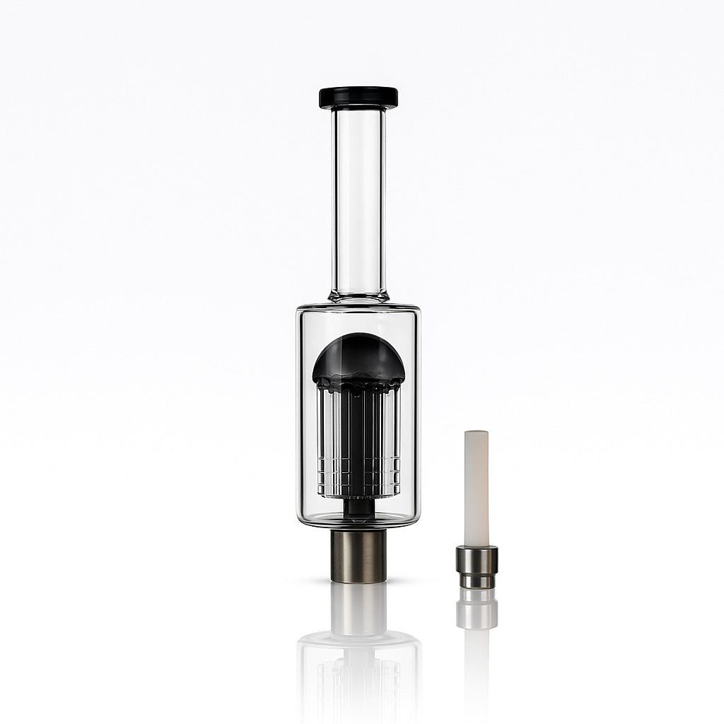 7.5" Tree Perc Nectar Collector – Compact, Clean, 14mm Ceramic-Tip Precision - Croia Glass