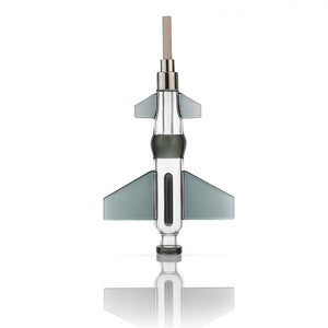 8 Inch Jet-Shaped Nectar Collector – 14mm Ceramic Tip, 510 Thread - Croia Glass