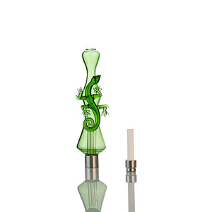 8" Lizard Glass Nectar Collector – Sculpted Gecko Body | 14mm Ceramic Tip | 510 Thread - Croia Glass