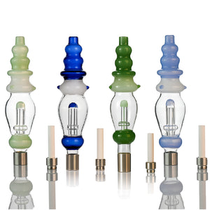 8" Vertical Slit Diffuser Nectar Collector – 14mm Ceramic Tip, 510 Thread - Croia Glass