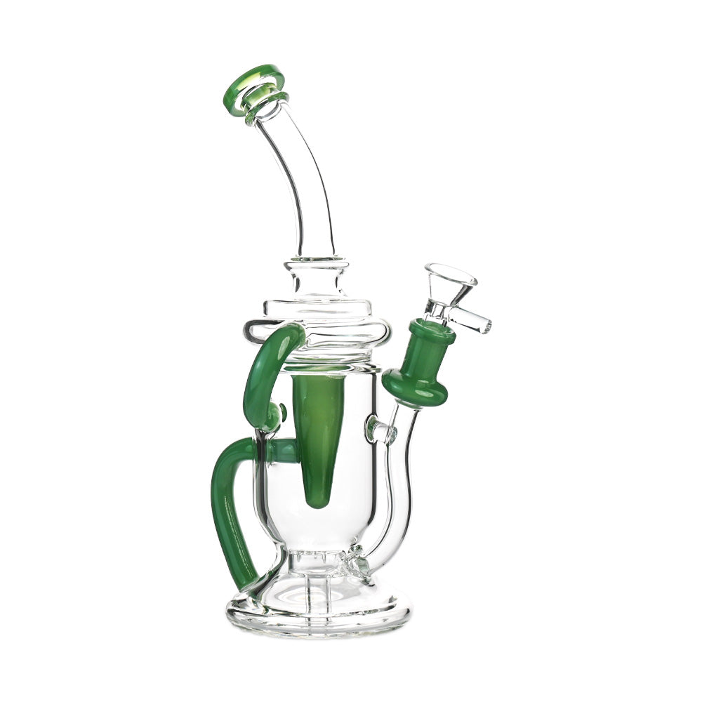 9" Klein Recycler Bong – Splash-Guard Design, 14mm Bowl - Croia Glass
