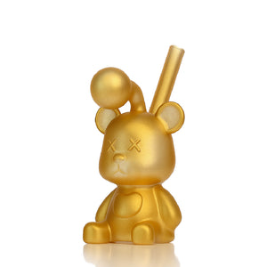 🧸 Bear Oil Burner Rig – 6 inch Cute Mini Glass Rig - Croia Glass