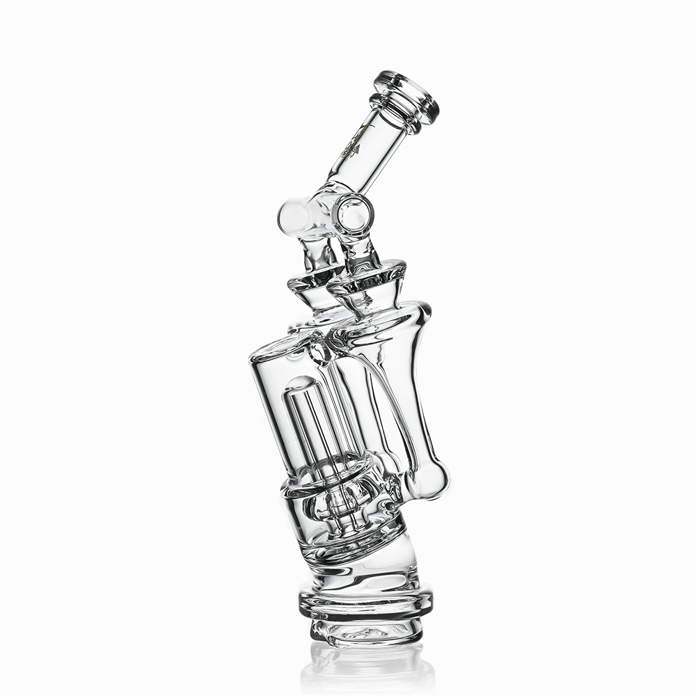 8" Dual Tornado Recycler Glass Attachment for Puffco Peak & Peak Pro | Croia Glass