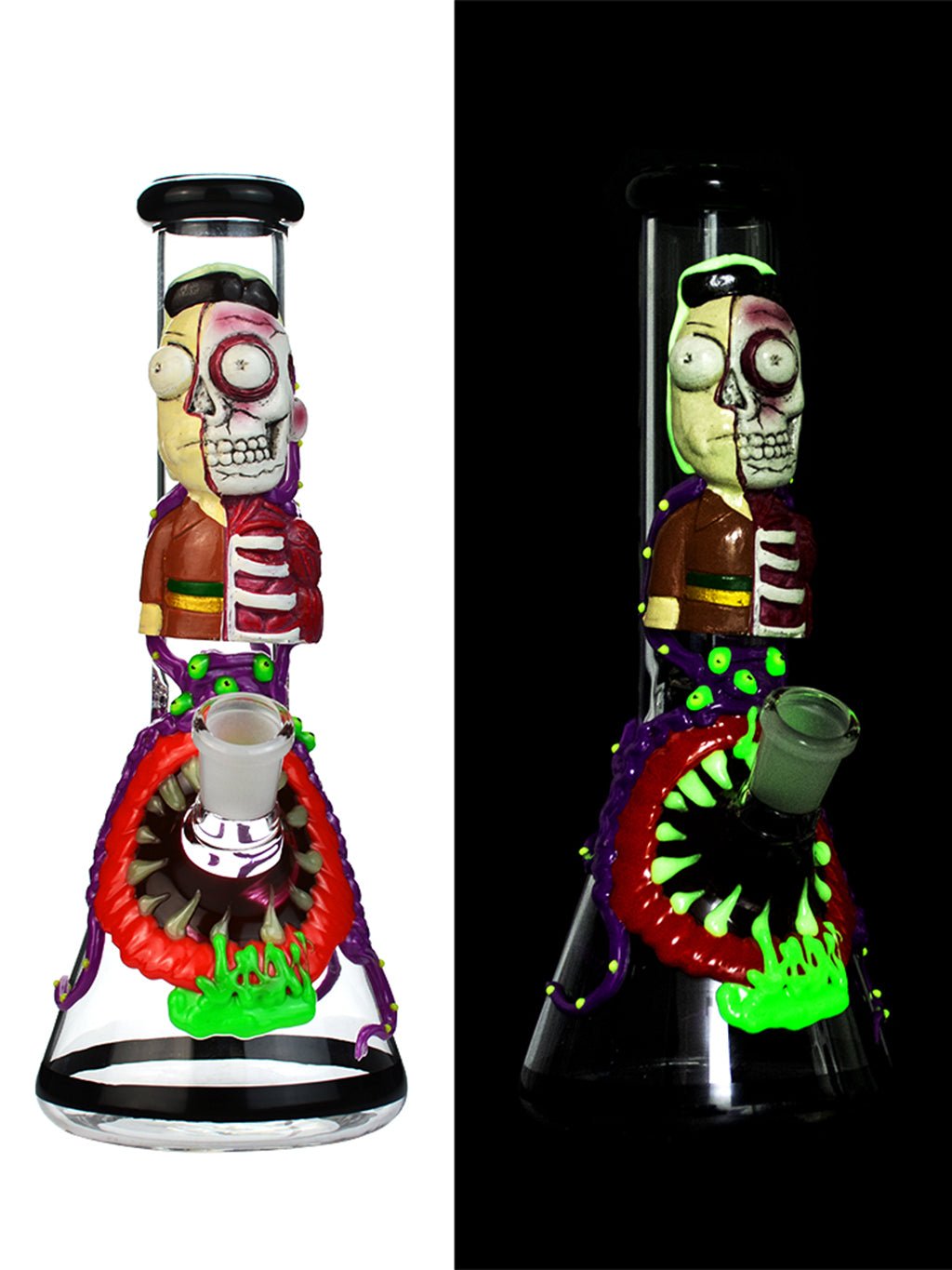 Glow In The Dark 3D Bong - Croia Glass