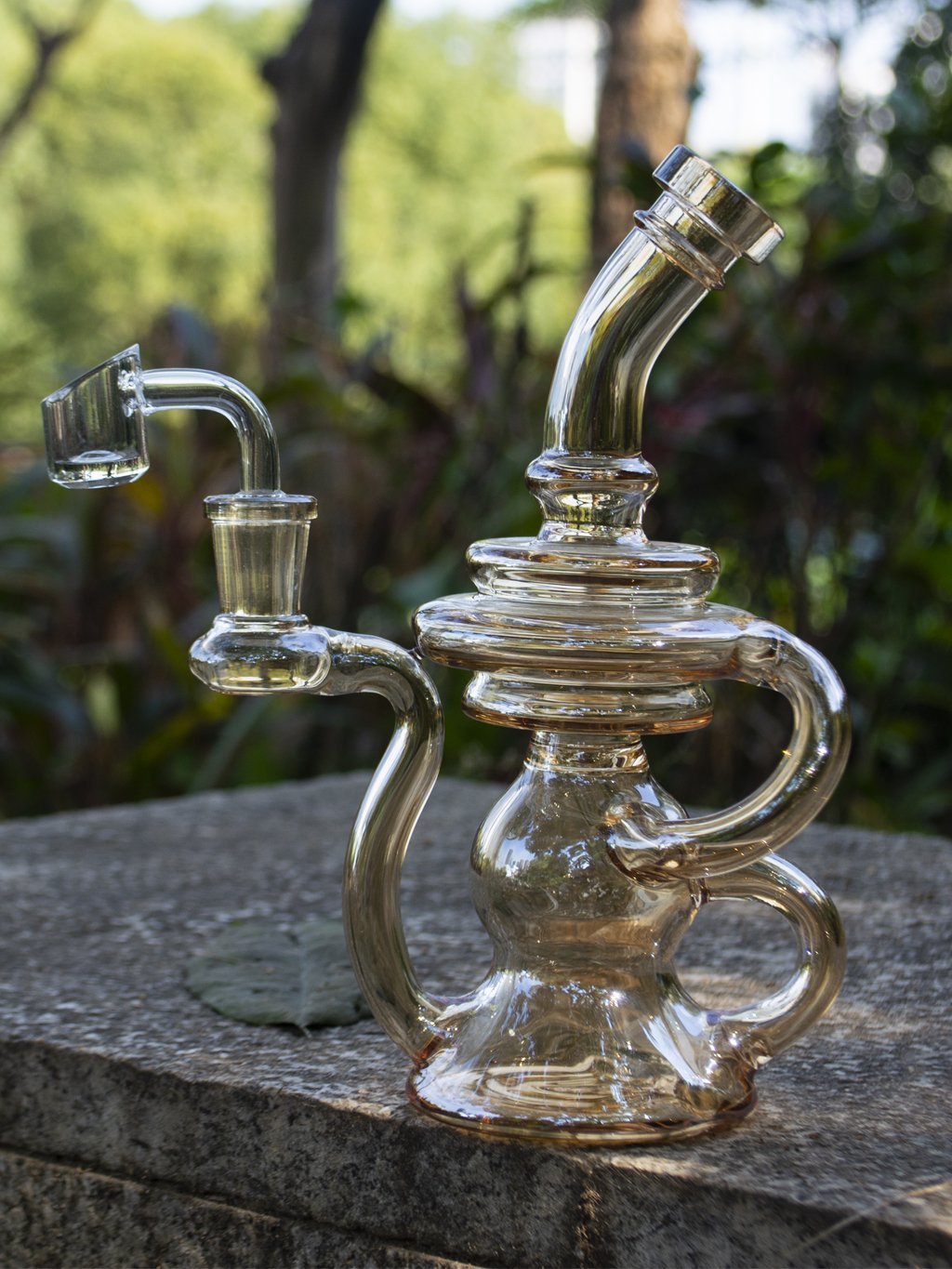 Metallic Klein Recycler Bong - Croia Glass