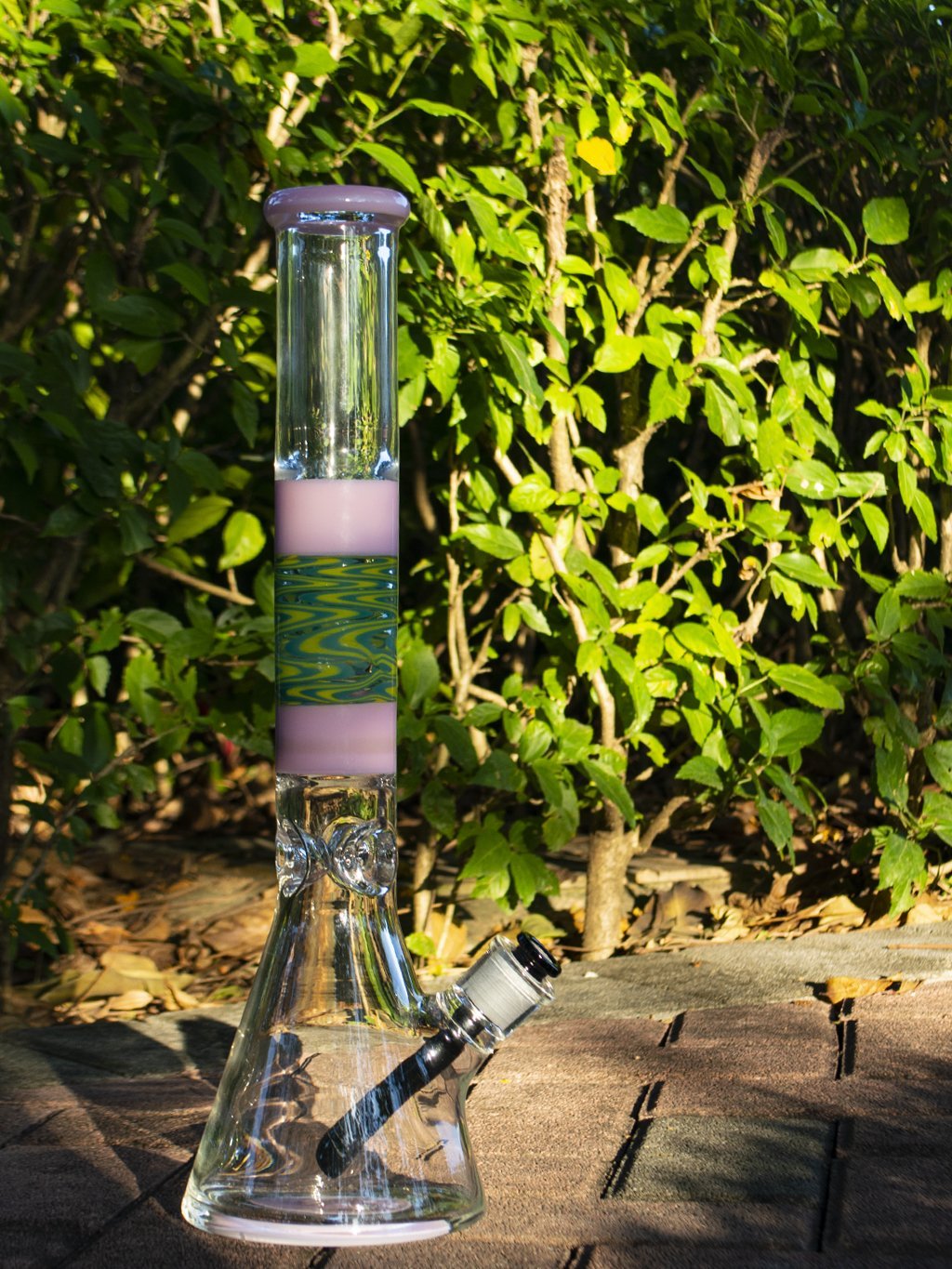 Pink Wig Wag Beaker Bong - Croia Glass