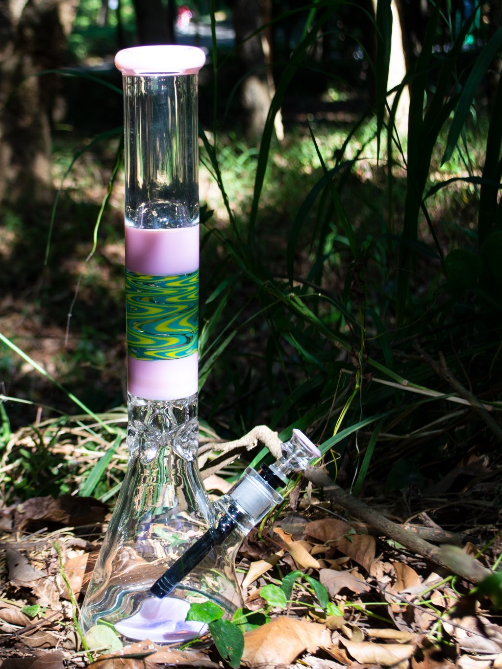Pink Wig Wag Beaker Bong - Croia Glass