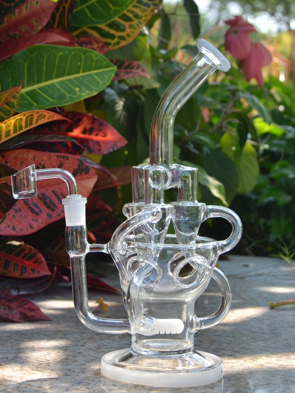 Triple Recycler Glass Dab Rig - Croia Glass