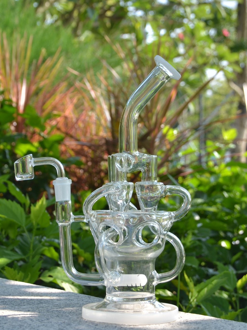 Triple Recycler Glass Dab Rig - Croia Glass