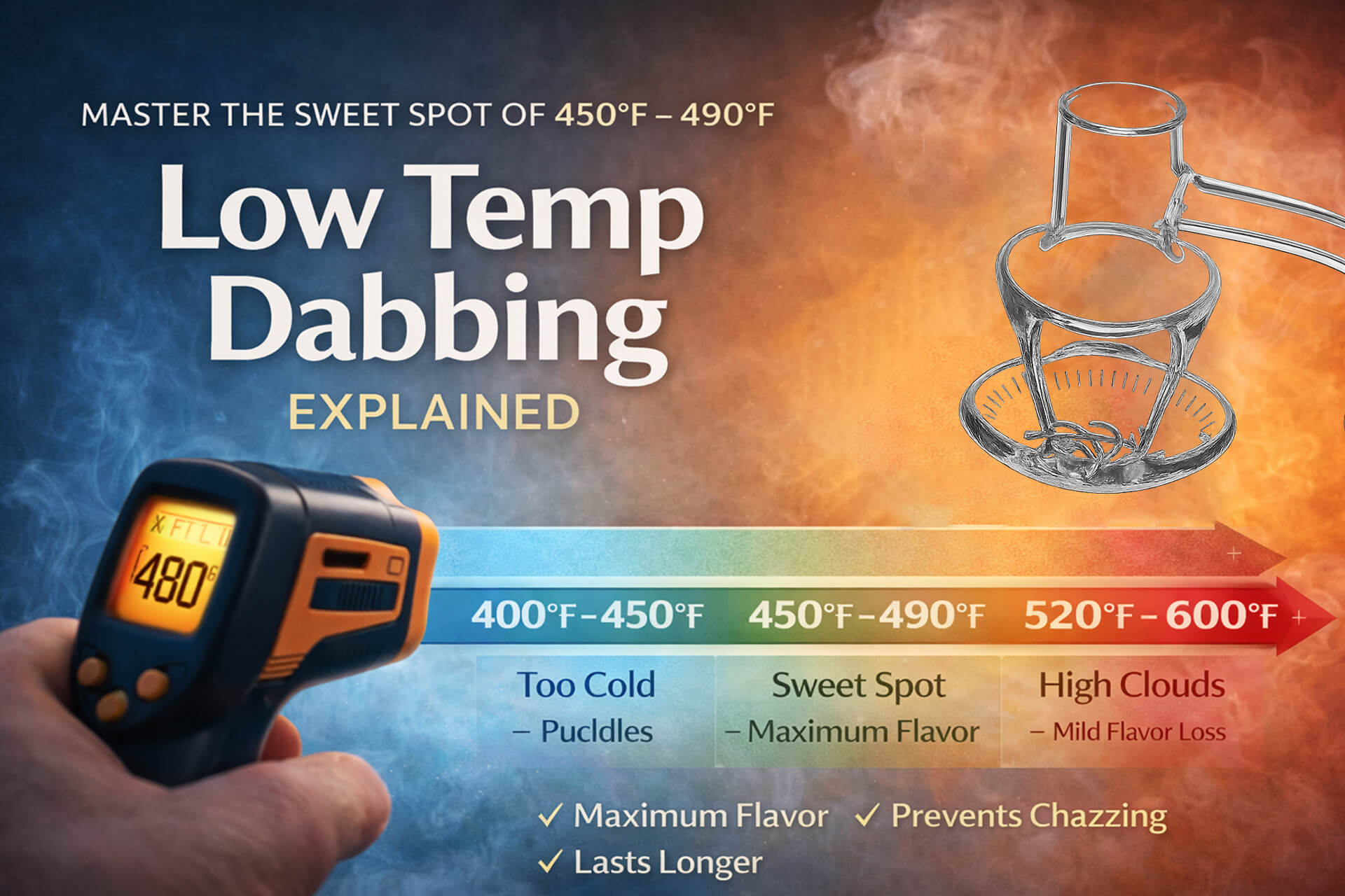 low temperature dabbing guide using a quartz banger for maximum terpene flavor