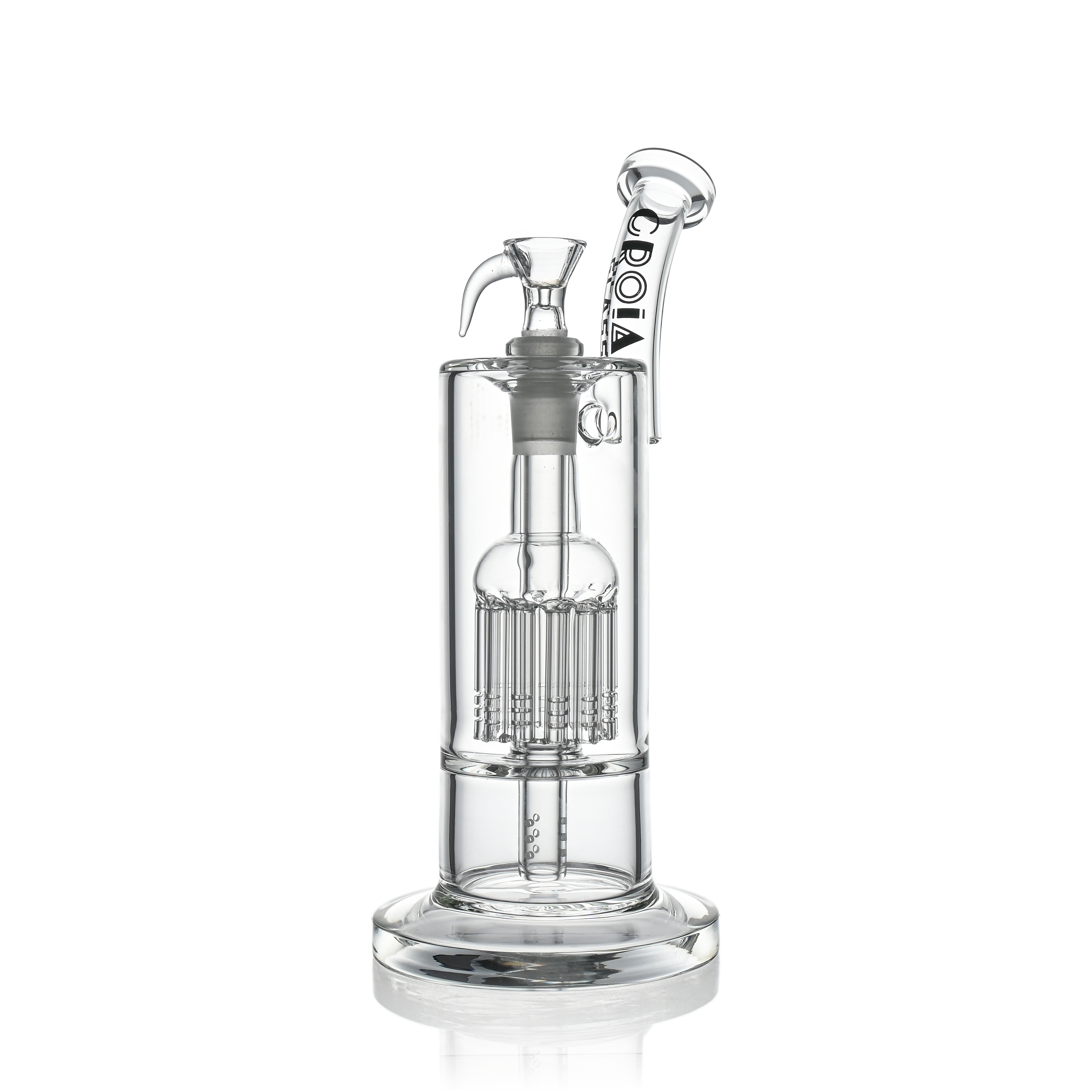 10" Dual Chamber Scientific Bubbler Tree Perc Glass Bong | Croia Glass