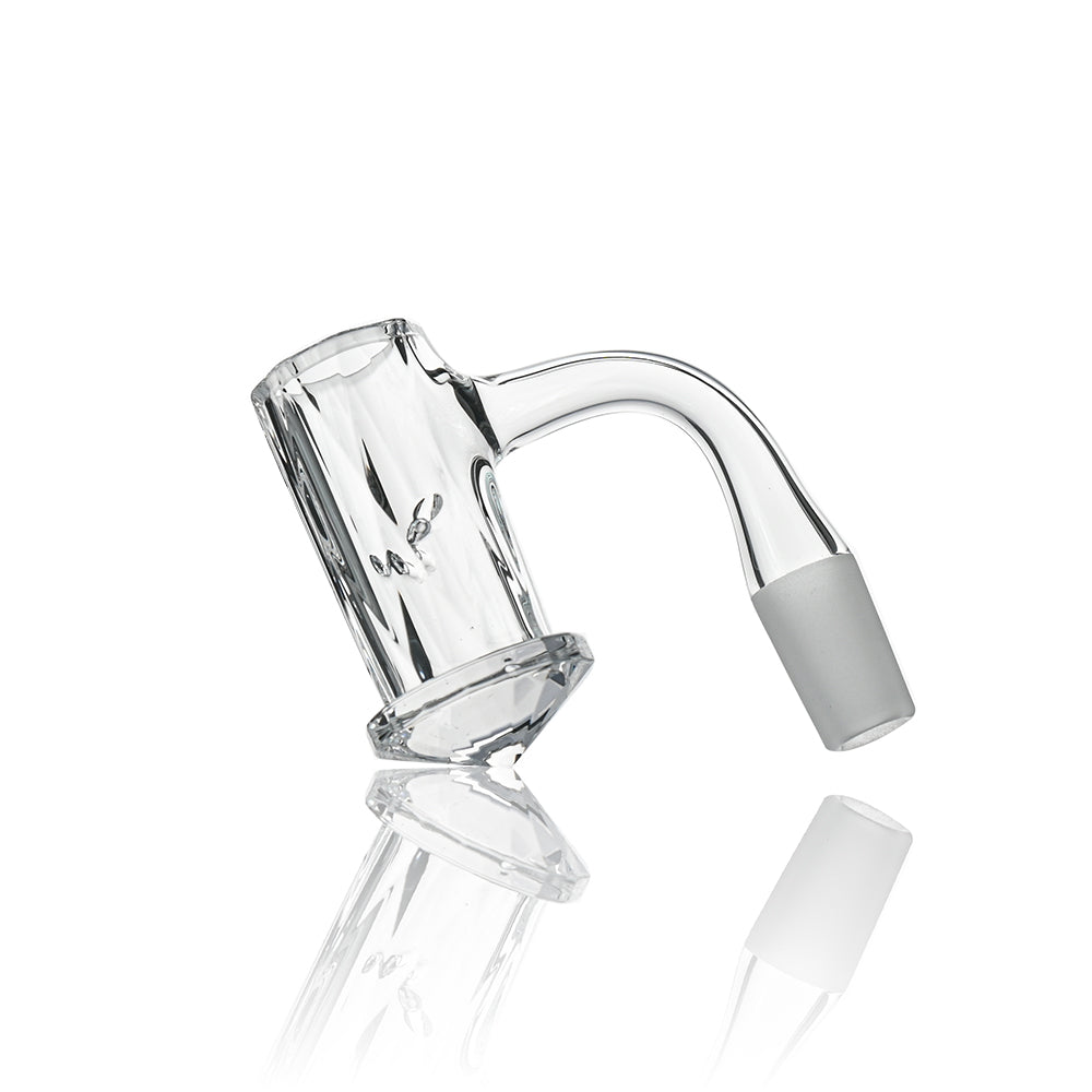 Full Weld Faceted Diamond Bottom Quartz Banger - 14mm 90° High-Heat Retention
