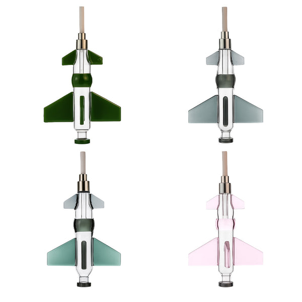 8 Inch Jet-Shaped Nectar Collector – 14mm Ceramic Tip, 510 Thread