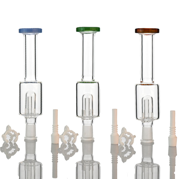 6" Portable Nectar Collector with 10mm Ceramic Tip – Compact Mini Dab Straw