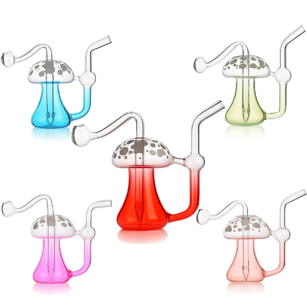 🍄 6 inch Mushroom Oil Burner Rig – Dreamy Fairycore Mini Rig