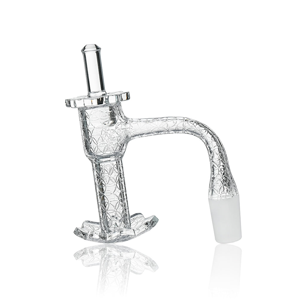 Lotus Dish Terp Slurper Quartz Banger - 14mm 90° Deep-Carved