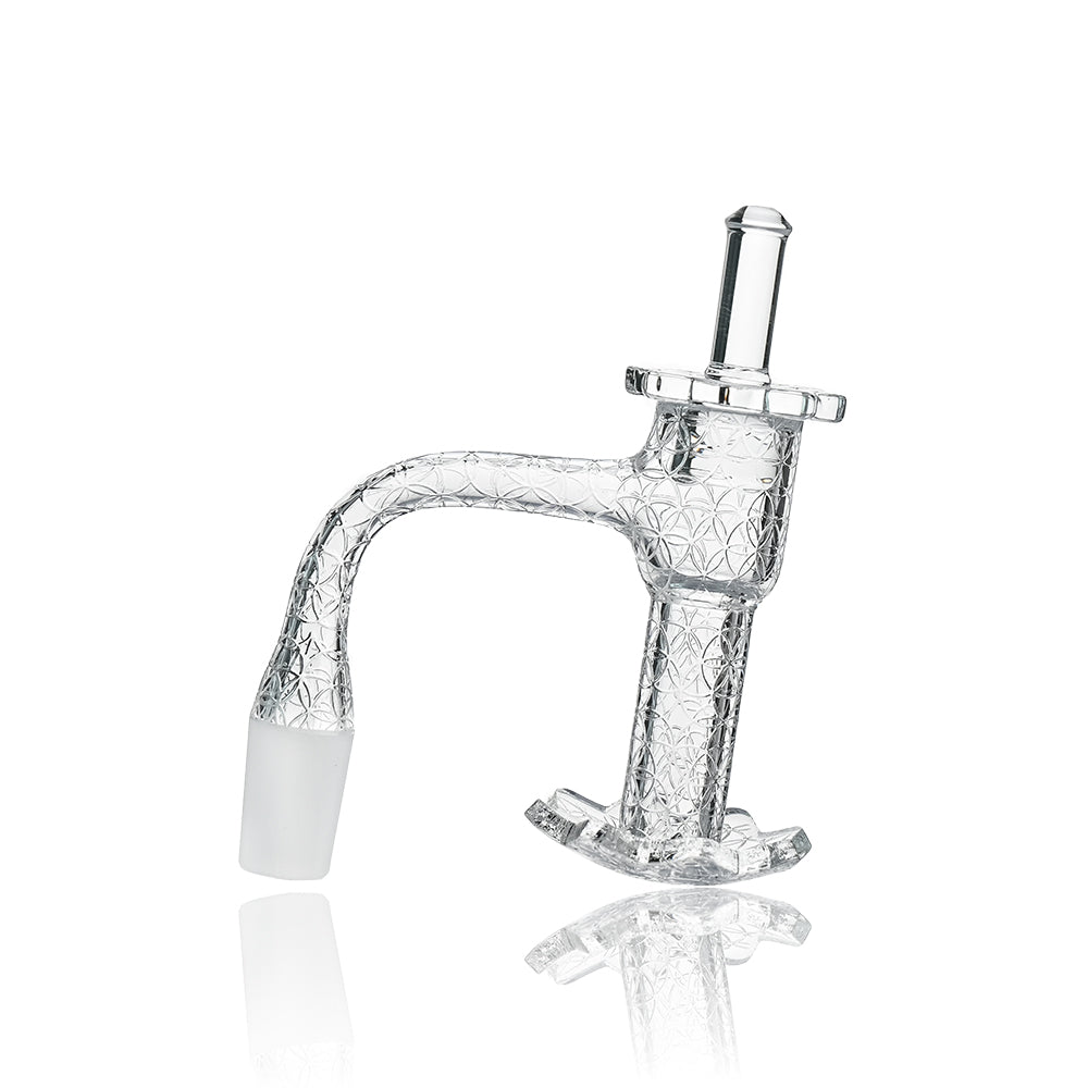 Lotus Dish Terp Slurper Quartz Banger - 14mm 90° Deep-Carved