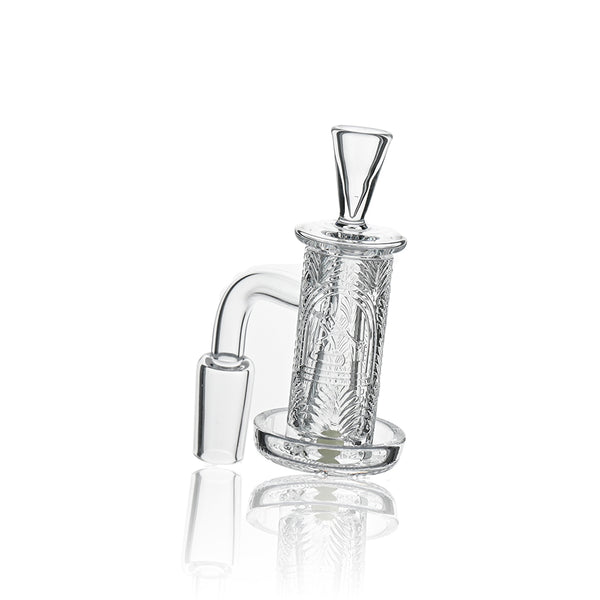Etched Quartz Terp Slurper Set – Full Weld, Vacuum-Style Airflow, Complete 4-Piece Kit，14mm 90°