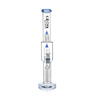 Croia Glass 16 inch triple rocket perc scientific glass bong