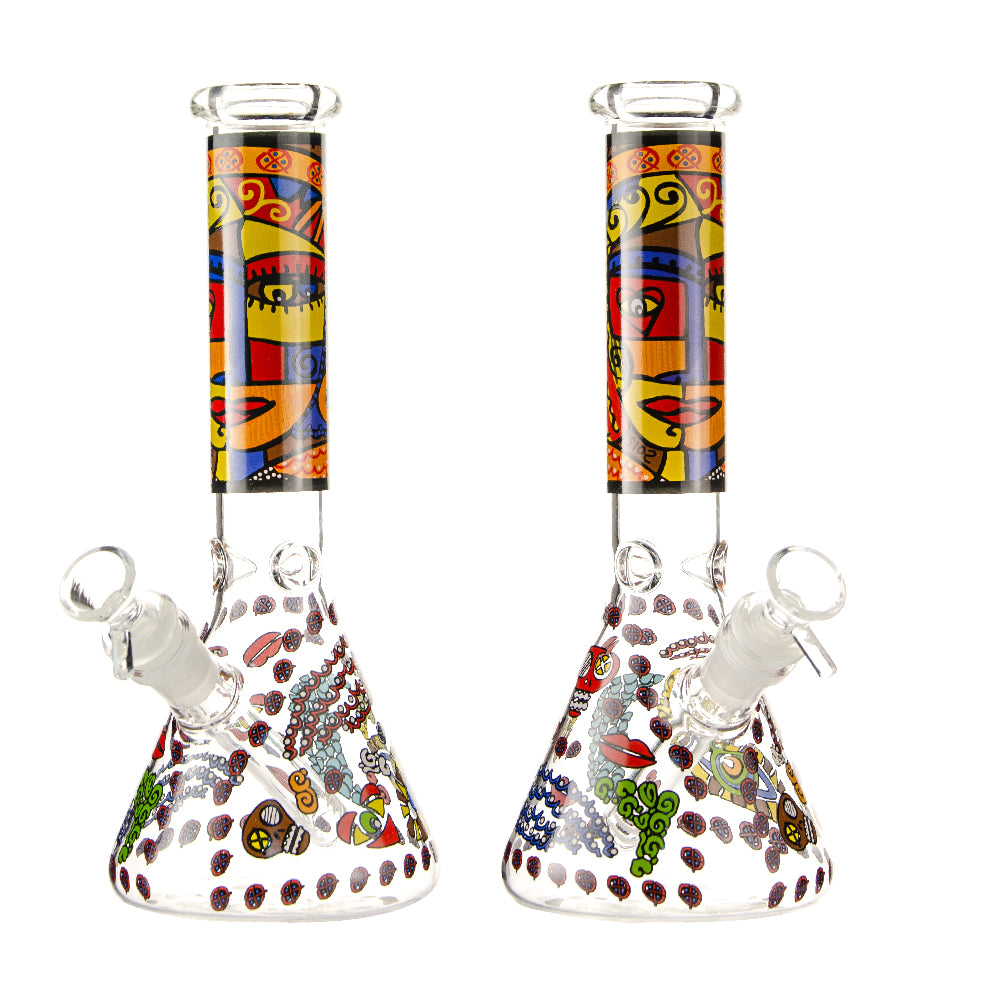 10" Aztec Beaker Bong - Croia Glass