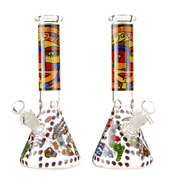 10" Aztec Beaker Bong - Croia Glass