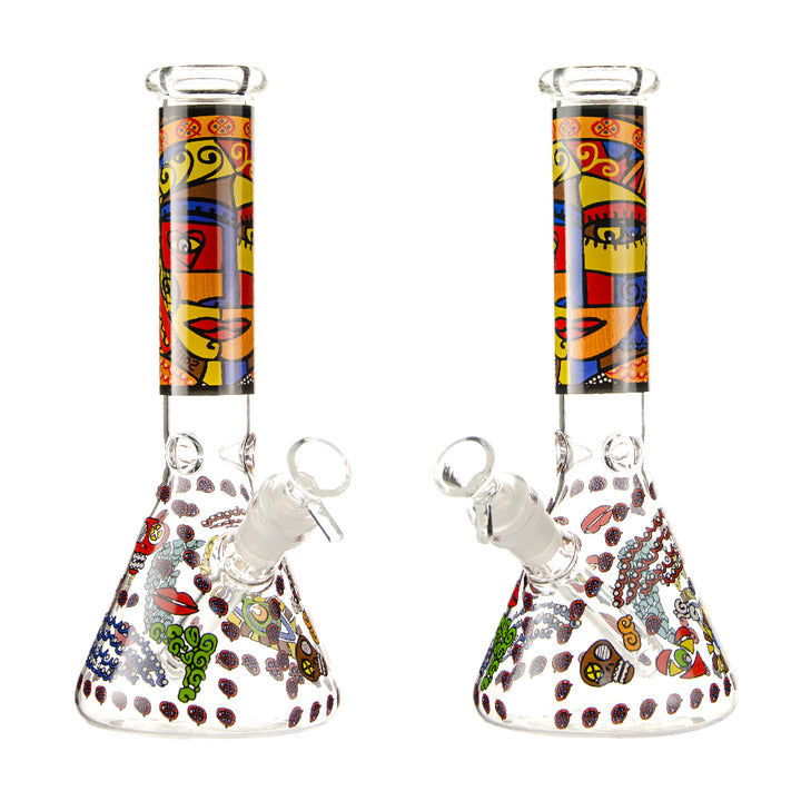 10" Aztec Beaker Bong - Croia Glass