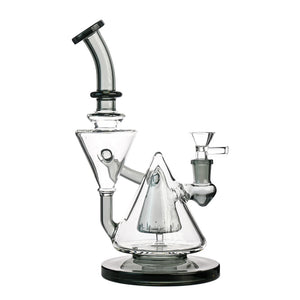 10" Cone Recycler Bong – Multi-Chamber Cyclone Flow, Colored Accents, 14mm Bowl - Croia Glass