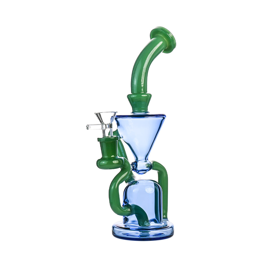 10" Funnel Recycler Bong – Dual-Chamber Filtration - Croia Glass