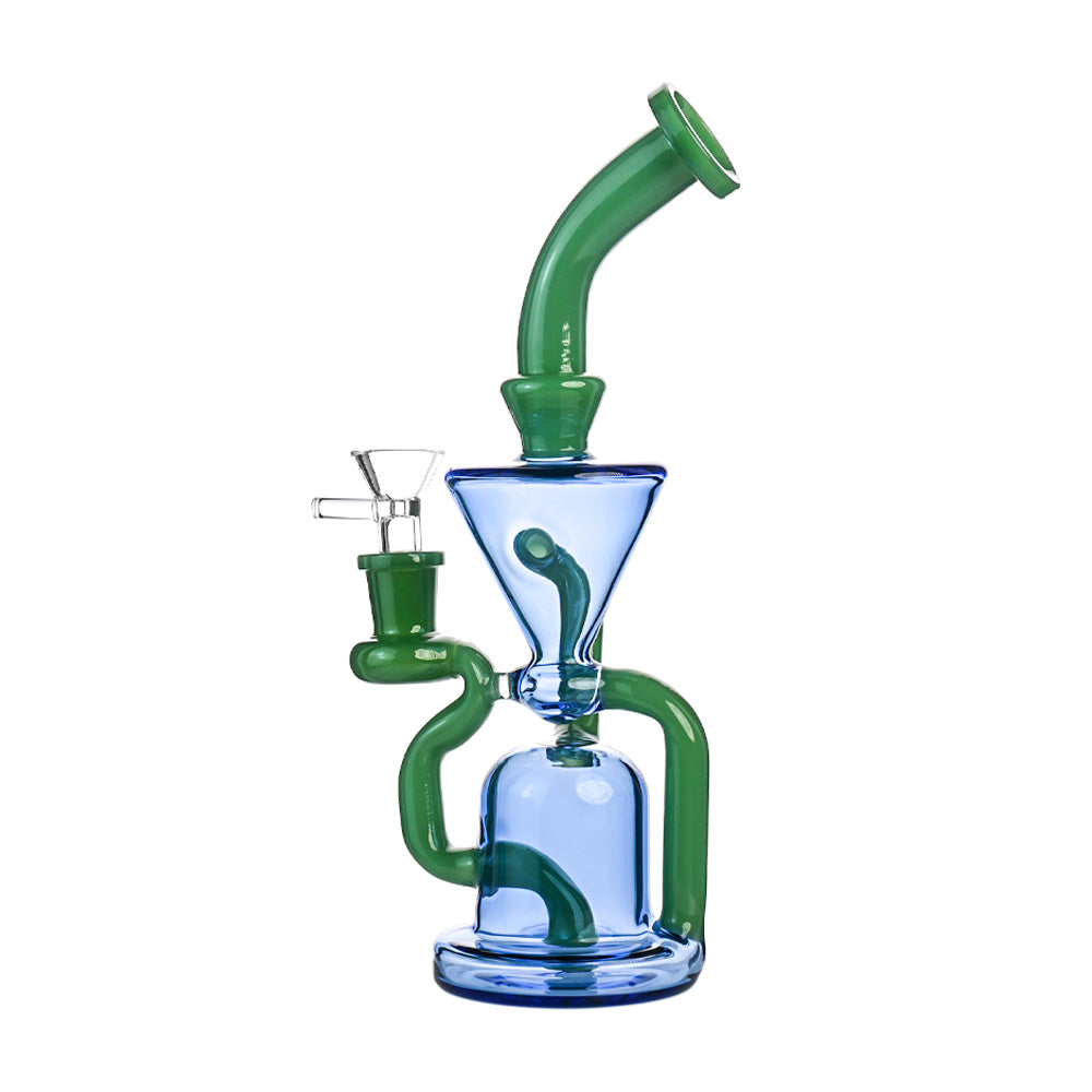10" Funnel Recycler Bong – Dual-Chamber Filtration - Croia Glass