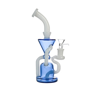 10" Funnel Recycler Bong – Dual-Chamber Filtration - Croia Glass