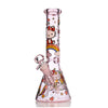 10” Pink Hello Kitty Beaker Bong – Cute Kawaii Glass Water Pipe with Rainbow & Unicorn Art - Croia Glass
