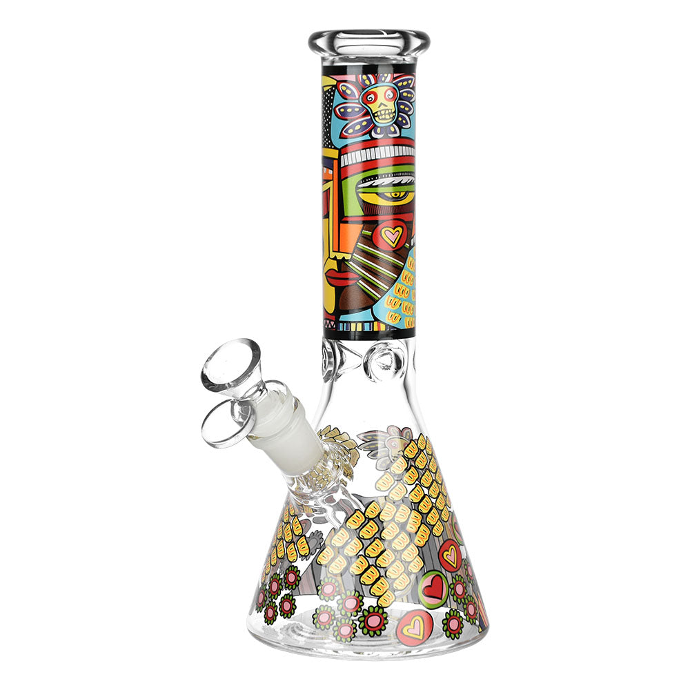 10" Pop Art Beaker Bong – Thick Glass, Full-Decal Artwork - Croia Glass