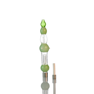 10" Stacked Orb Nectar Collector – Inline Barrel Perc, 510 Thread, 14mm Ceramic Tip - Croia Glass