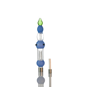 10" Stacked Orb Nectar Collector – Inline Barrel Perc, 510 Thread, 14mm Ceramic Tip - Croia Glass