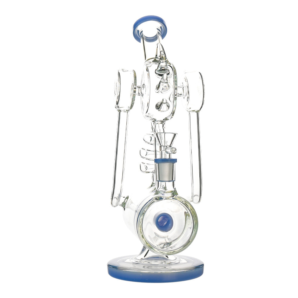 12" Coil Recycler Bong – Dual Chamber, Inline Perc - Croia Glass
