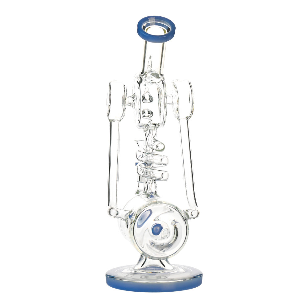 12" Coil Recycler Bong – Dual Chamber, Inline Perc - Croia Glass
