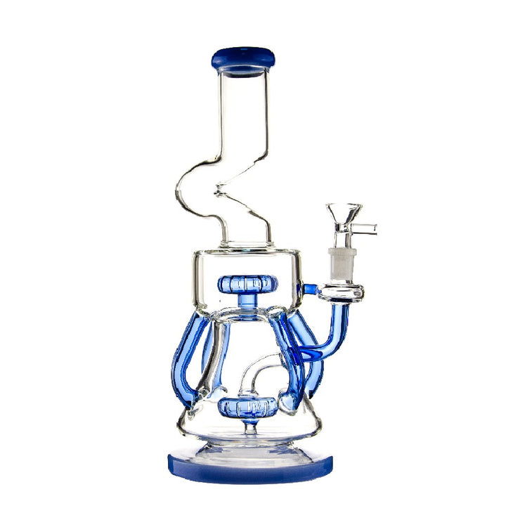 12-Inch Recycler Bong with Showerhead Perc - Croia Glass