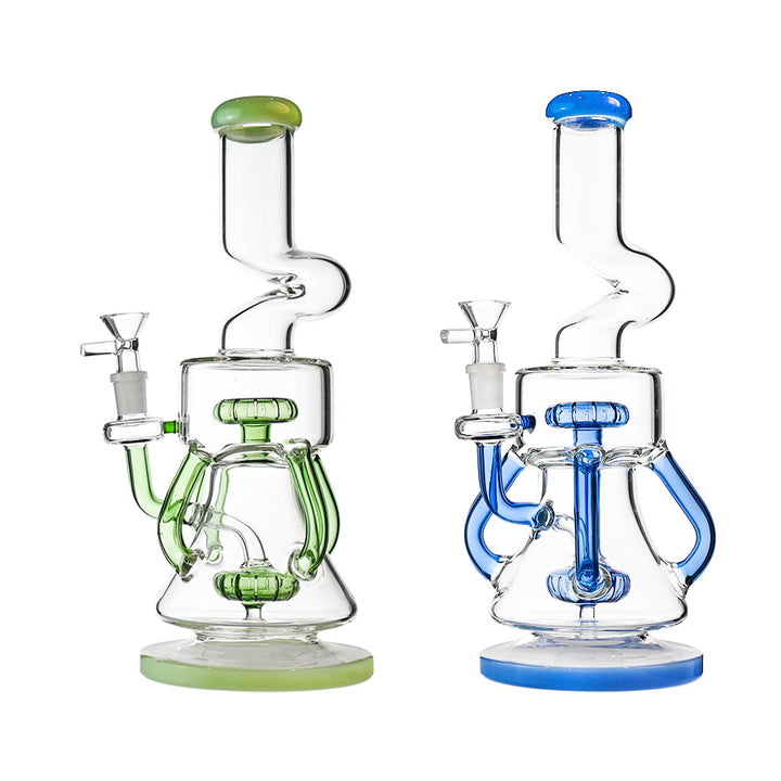 12-Inch Recycler Bong with Showerhead Perc - Croia Glass