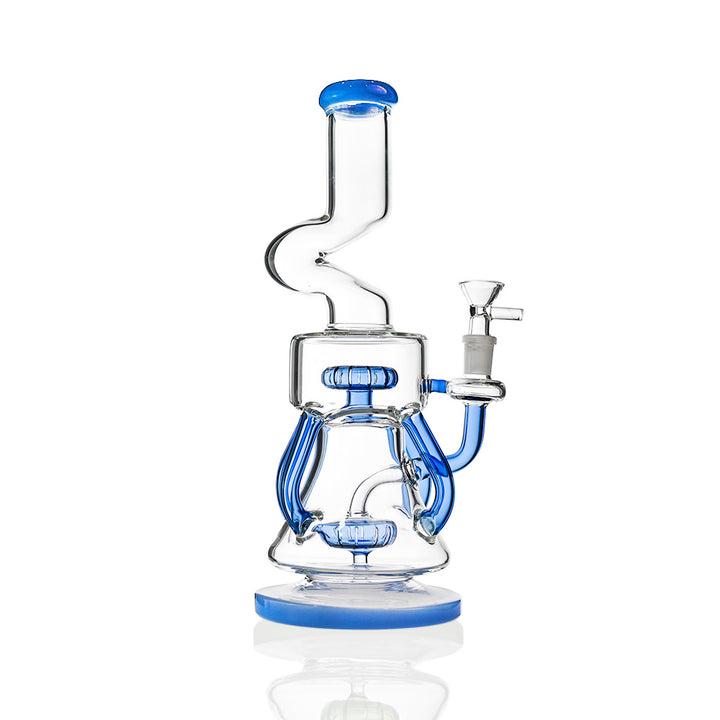 12-Inch Recycler Bong with Showerhead Perc - Croia Glass