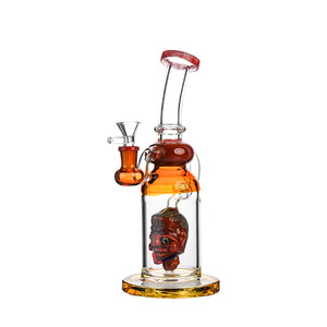 12" Sculpted Art-Head Bong – Thick Borosilicate - Croia Glass