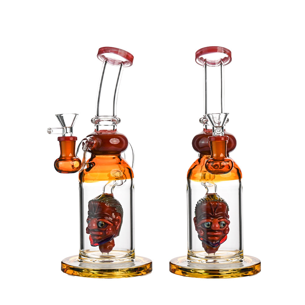 12" Sculpted Art-Head Bong – Thick Borosilicate - Croia Glass